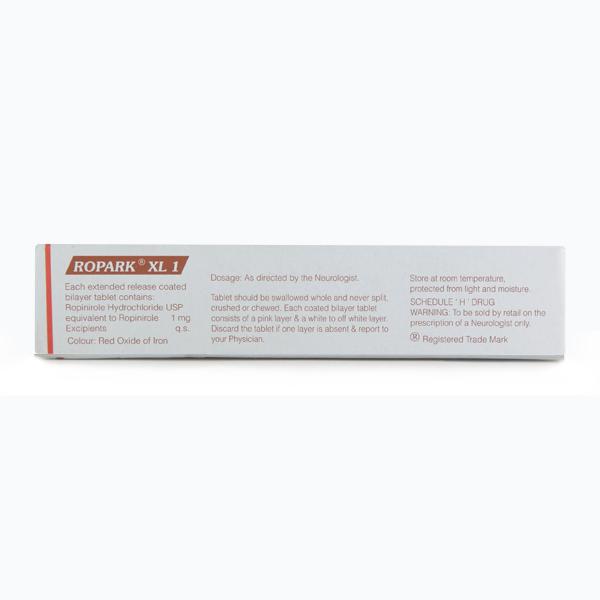 Ropark XL 1mg Tablet 10'S - Parkinsonism-Apd