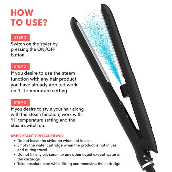 Alan Truman K6 Steamo - Steam Infusion Straightener 540 g - Straighteners