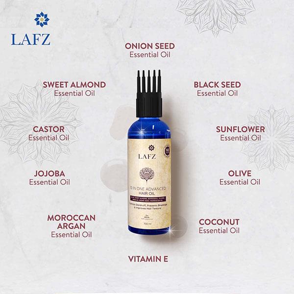 Lafz 10 - In - 1 Advanced Hair Oil 100 ml - Hair Oils