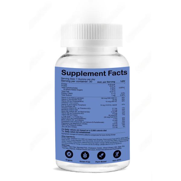 Zenius Kids Multivitamin Gummies - Orange, Mango, Blueberry Flavour 30's - Multi-Vitamins