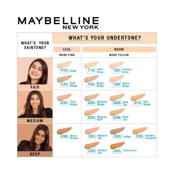 Maybelline New York Fit Me Matte+Poreless Liquid Foundation, 115 Ivory 30 ml - Foundation
