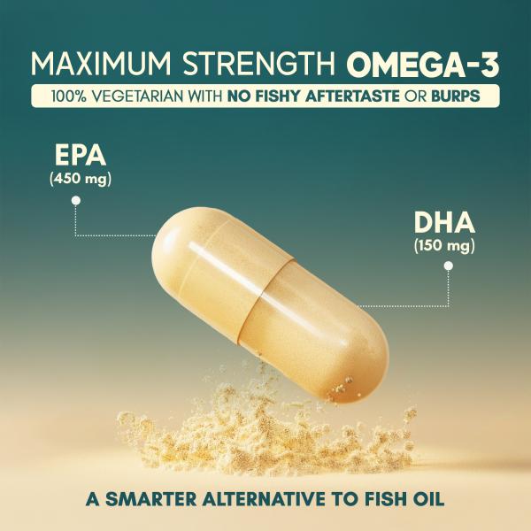 Rasayanam Plant Based Omega 3 Capsules 60's - Omega Fish Oil Fatty Acids