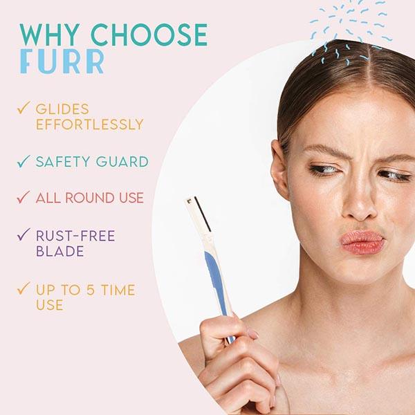 Furr By Pee Safe Advanced Nano Coated Face Razor All Skin Types 2's - Face & Eyebrow Razors
