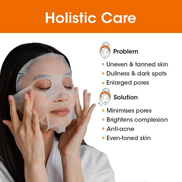 T.A.C - The Ayurveda Co. Vitamin C Serum Sheet Mask with Liquorice Toning and Brightening 22ml - Sheet Masks