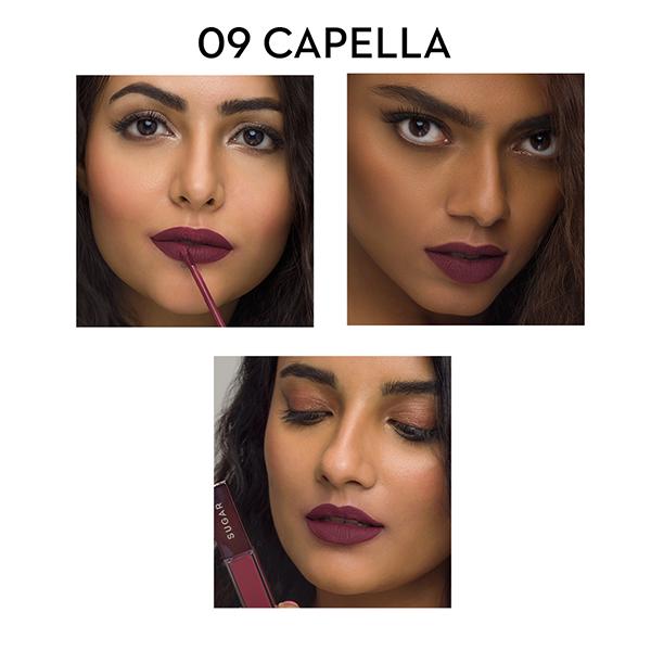 SUGAR Cosmetics Mettle Liquid Lipstick - 09 Capella (Dark Plum) 7 gm - Liquid Lipsticks