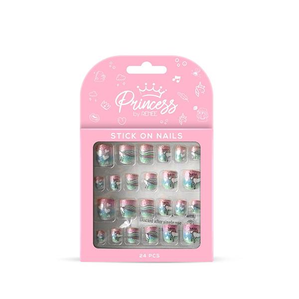 Netmeds | Princess By Renee Stick On Nails Unicorn Nails 24's