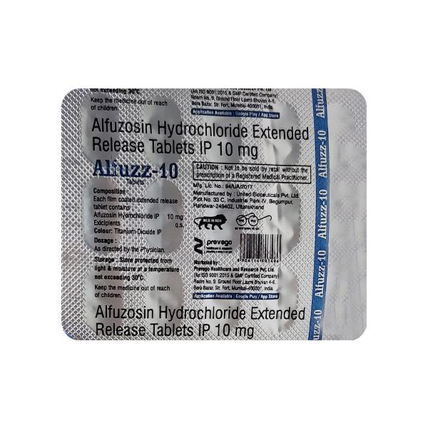 ALFUZZ 10 Tablet 15's - Bladder And Prostate Disorders-Dru