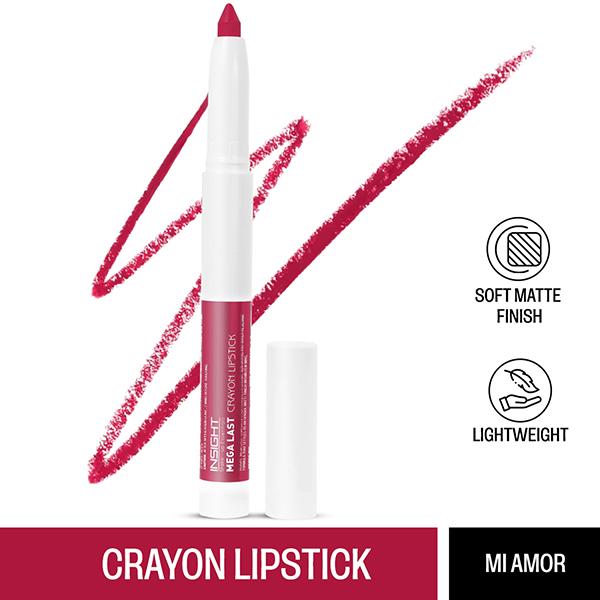 Netmeds | INSIGHT COSMETICS MEGA LAST CRAYON LIPSTICK-MI AMOR (17) 1.3GM