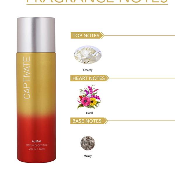 Ajmal Captivate Deo 200 Ml - Deodorants/Roll-Ons