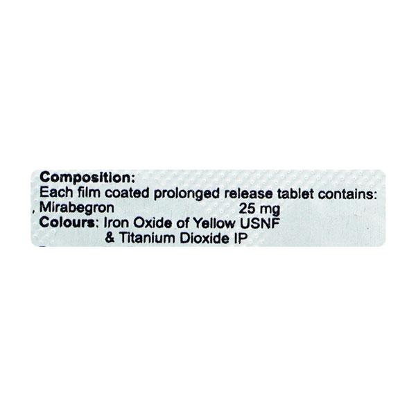 Mirasmart 25mg Tablet 10'S - Bladder And Prostate Disorders-Dru