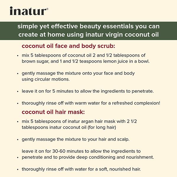 Inatur Pure & Cold Pressed Oil - Coconut 100 ml - Massage Oils