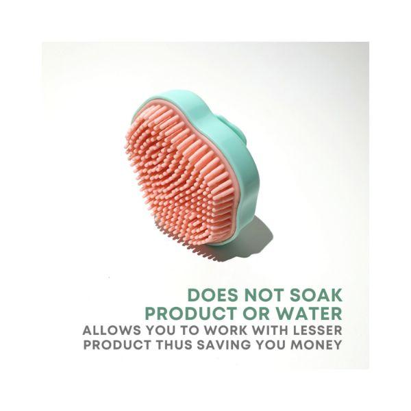 Alan Truman Super-Soft Shampoo & Scalp Massage Brush - Green/Pink 1's - Hair Brushes