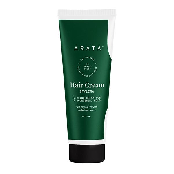 Netmeds | Arata Natural Styling & Hold Hair Cream With Organic Flaxseed & Olive Oil 50 ml