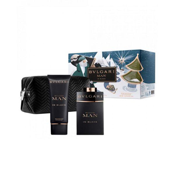 Bvlgari Spring 22 Man In Black Set (Eau de Parfum 100ml + After Shave Balm 100ml + Pouch) 3's