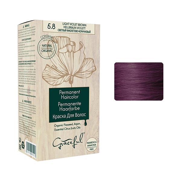 Graceful Natural Hair Colour 5.8 Light Voilet Brown 150 gm