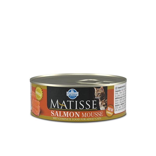 Farmina Matisse Wet Complete Food For Adult Cat - Salmon Mousse (Pack Of 12 X 85 Gms) 1's - Petfood