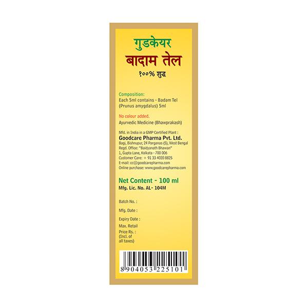 Goodcare Rogan Badam Almond Oil 100 ml - Speciality Medicines
