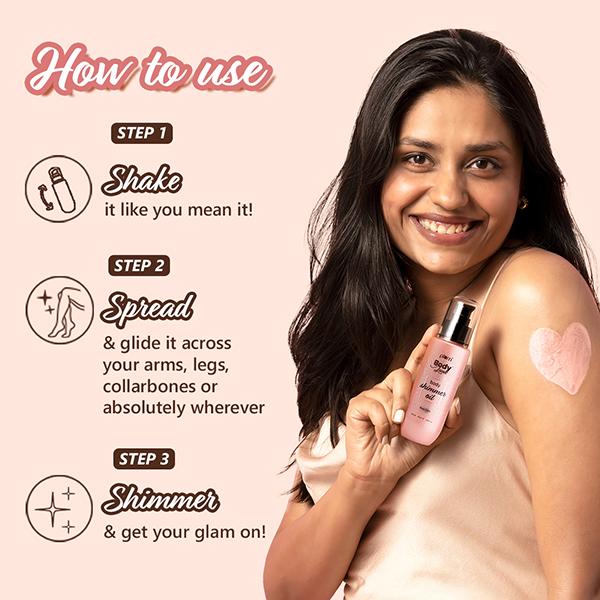 Plum BodyLovin' Body Shimmer Oil - Rose Gold, Long-lasting shimmer, Deep moisture, Fruity Fragrance 90 ml - Massage Oils