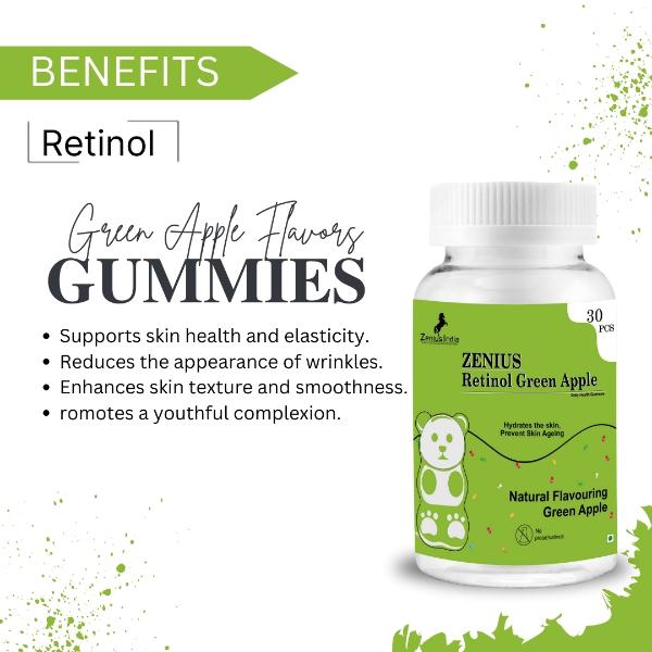 Zenius Retinol Green Apple Gummies 30's - Vital Health