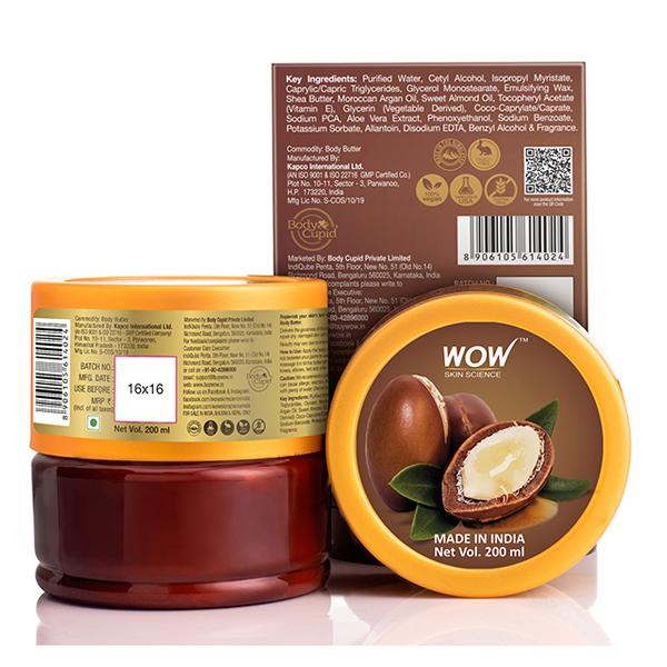 WOW Skin Science Raw Argan Oil Body Butter 200 ml - Lotions & Creams