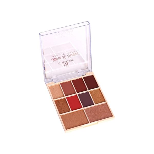 Half N Half 10 Shades Eyeshadow Baked Highlighter Blush Slim & Sweet Makeup Palette Highly Pigmented Long Lasting Waterproof Smooth Blendable Colors - 02 11.5 gm - Face Palettes