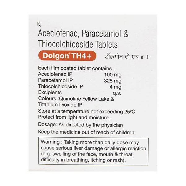 DOLGON TH 4+ Tablet 10's - Pain relief-Nsa