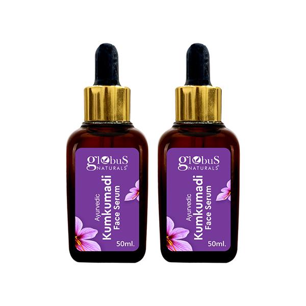 Globus Naturals Ayurvedic Kumkumadi Skin Lightening Face Serum, 50ml each 2's - Face Serum