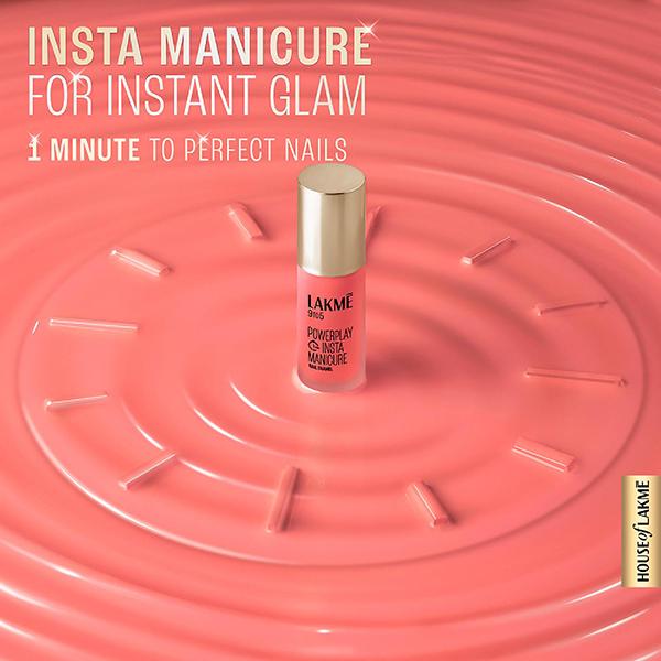 Lakme 9To5 Powerplay Insta-Manicure Nail Enamel Pink Sorbet 6 ml - Nail Polish