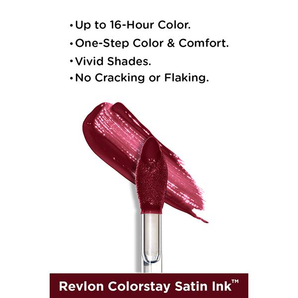 Revlon Colorstay Satin Ink Liquid Lip Color - 021 Partner In wine 5ml - Lipsticks