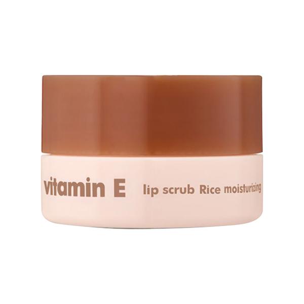 The Face Shop Vitamin E Gentle Exfoliating Lip Scrub with Korean Rice for Soft, Smooth, Glowy Lips 7 gm - Lip Scrubs
