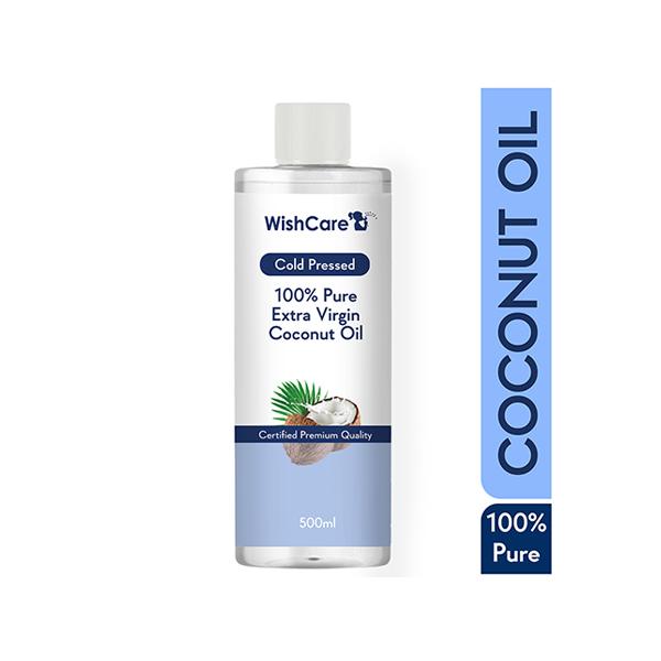 Wishcare 100% Pure Unrefinded Cold Pressed Extra Virgin Coconut Oil 500 ml - Hair Oils