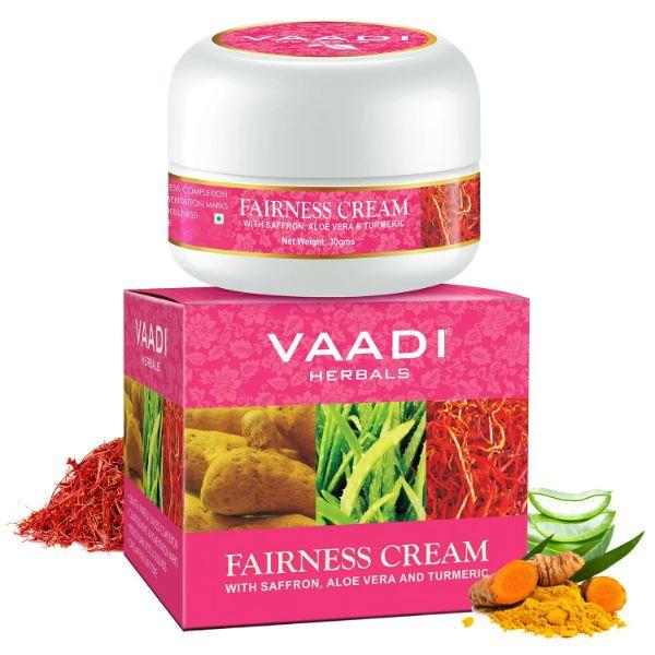 Netmeds | Vaadi Herbals Fairness Cream - Saffron, Aloe Vera & Turmeric 30gm