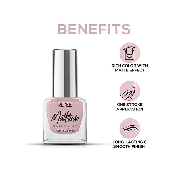 RENEE Mattitude Nail Paint - Sombre Nude 10 ml - Nail Polish