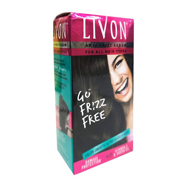 Livon Anti-Frizz Serum For All Hair Types For Smooth, Frizz-Free & Glossy Hair 20 ml