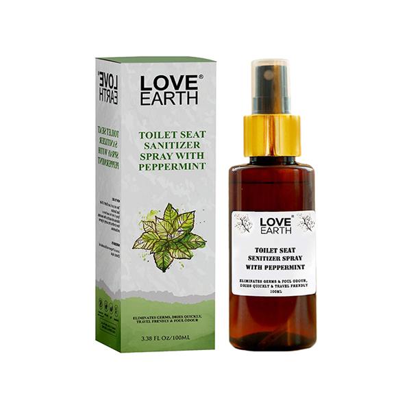 Netmeds | Love Earth Toilet Seat Sanitizer Eliminates Germs & Foul Odour 100 ml