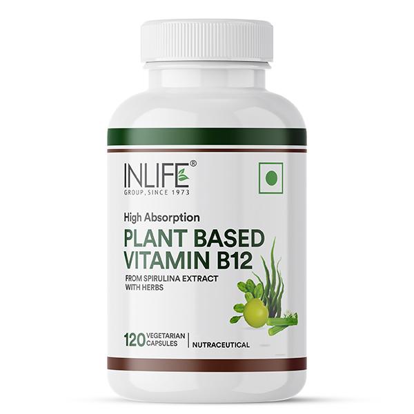 INLIFE High Absorption Plant Based Vitamin B12 Veg Capsules 120's - Multi-Vitamins