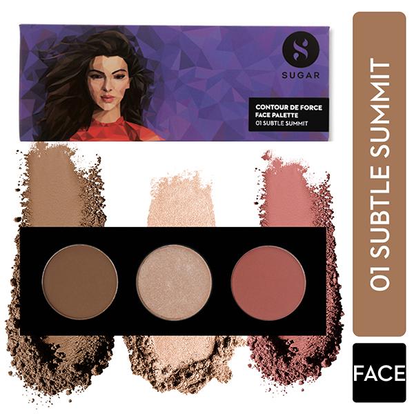 Netmeds | SUGAR Cosmetics Contour De Force Face Palette 01 Subtle Summit 12 gm