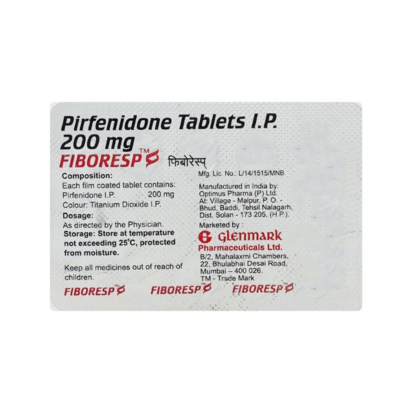 Fiboresp 200mg Tablet 10'S - Idiopathic Pulmonary Fibrosis