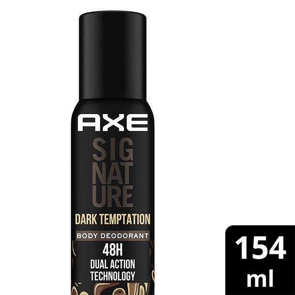 Axe Signature Dark Temptation Smooth Chocolate Fragrance 72H Dual Action Technology Body Deodorant 154ml - Men Deodorants/Roll-Ons