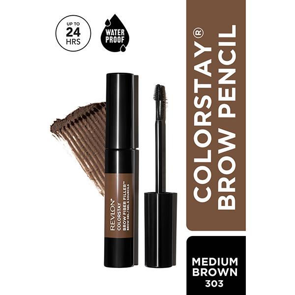 Netmeds | Revlon Colorstay Brow Fiber Filler Gel - Medium Brown 6.8 ml