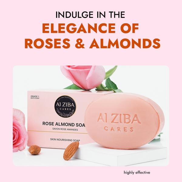 Alziba Cares Soap - Rose Almond 100 g - Soaps