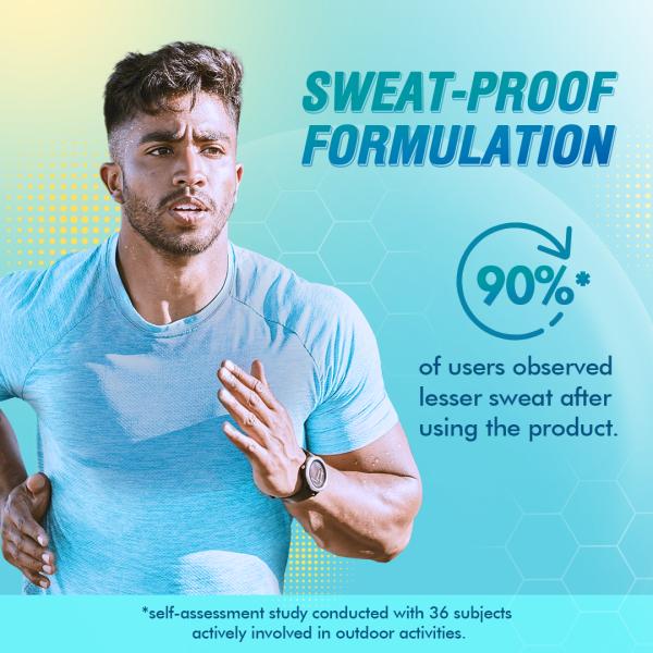 La Shield Mineral Sports Sunscreen Gel SPF 50 + 100% Mineral Sunscreen 8 Hours Water Resistant for Women and Men PA+++ 80 gm - Body Sunscreen