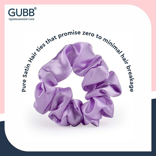 GUBB Satin Scrunchies - (Pack of 6) 1's - Hair Clips/Bands