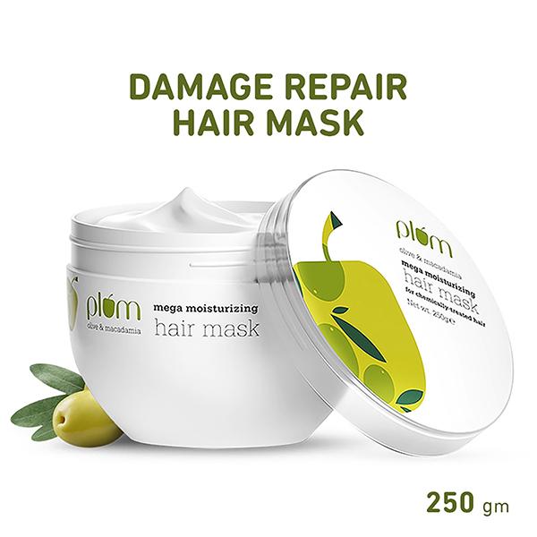 Netmeds | Plum Olive and Macadamia Mega Moisturizing Hair Mask 250gm