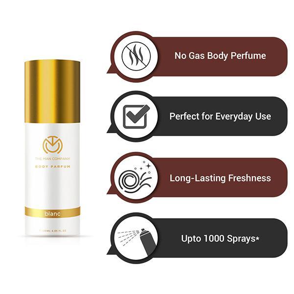 The Man Company Body Perfume- Blanc 120ml - Men Deodorants/Roll-Ons
