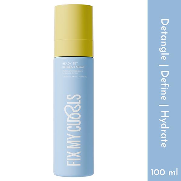 Netmeds | Fix My Curls Ready Set Refresh Spray for Wavy, Curly, Low-Density, Fine Hair Silicone Free and Alcohol Free 100 ml
