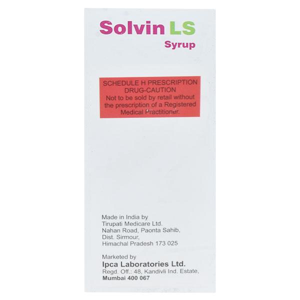 Solvin LS Syrup 100ml - Cough And Cold-Cou
