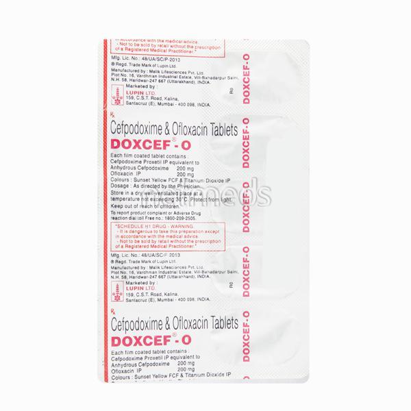 Doxcef O Tablet 10'S - Bacterial Infections-Cep