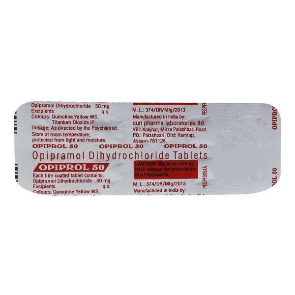 Opiprol 50mg Tablet 10'S - Depression-Ant