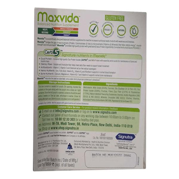 Maxvida Balanced Nutrition Supplement Powder Refill - Vanilla 200 g - General Health